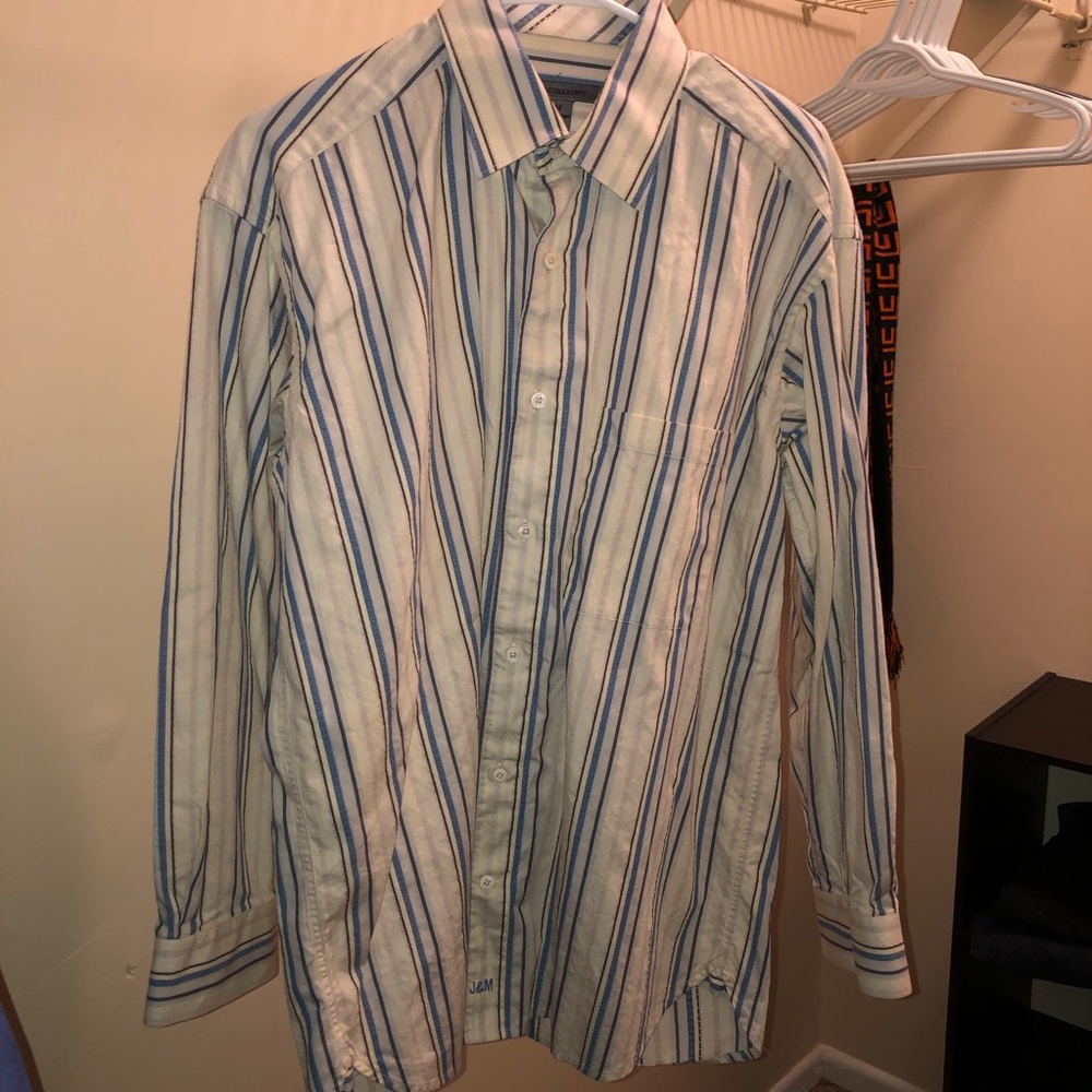 Striped Johnston and Murphy Button Down